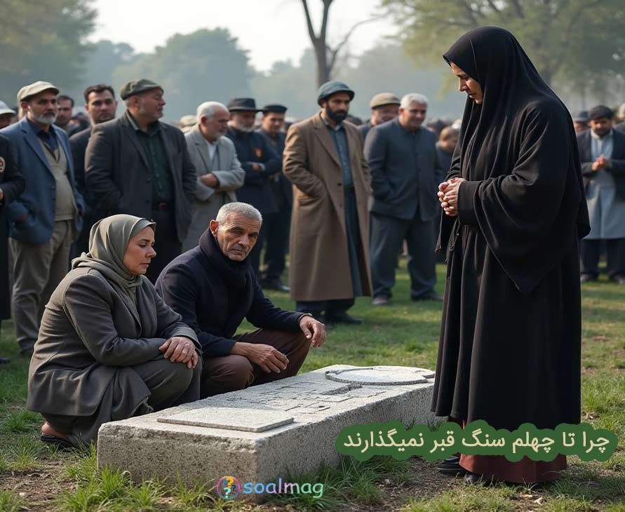 چرا تا چهلم سنگ قبر نمیگذارند