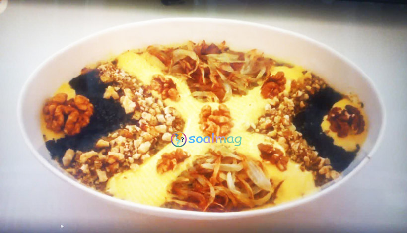 تزیین کشک و بادمجان شمالی