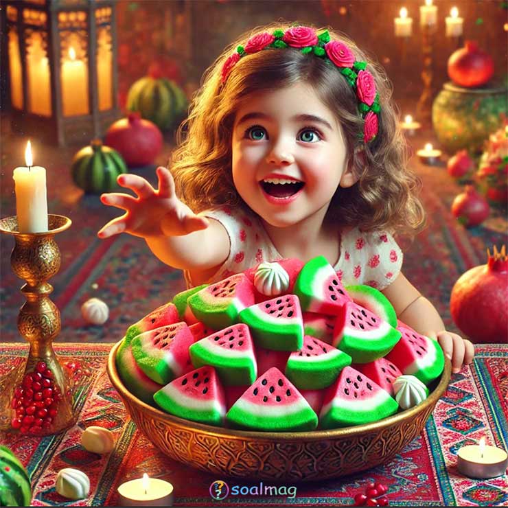 طرز تهیه مارشمالو به شکل هندوانه 1404