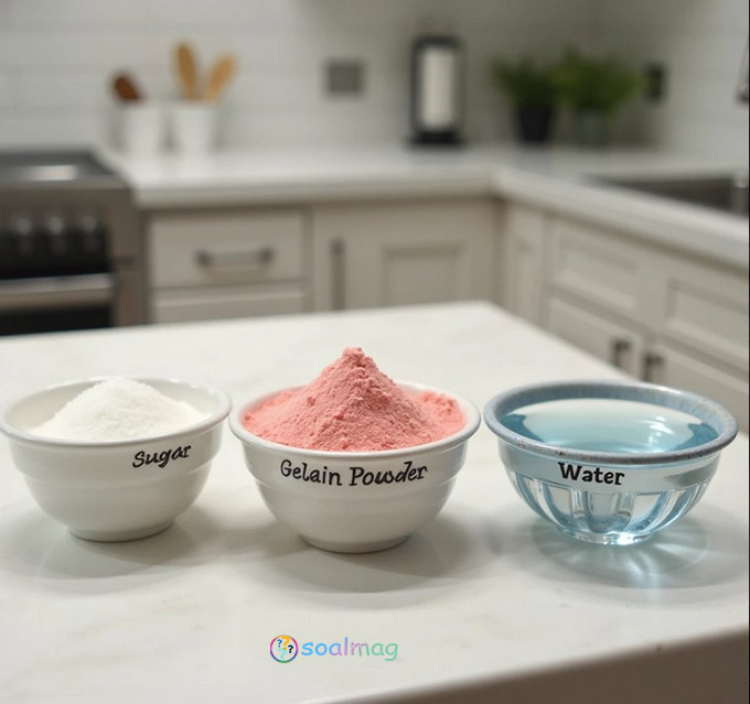 مواد لازم برای تهیه ژله با پودر ژلاتین