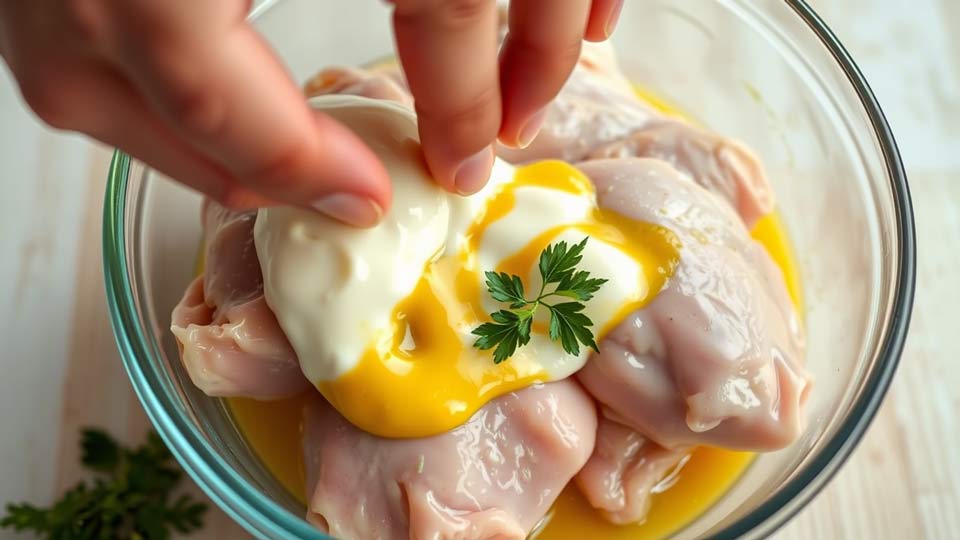 روش تهیه مرغ با سس مایونز و زعفران