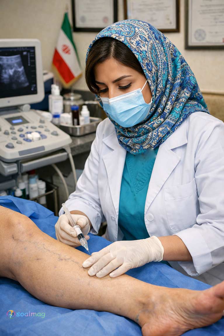 بهترین دکتر زن درمان واریس پا سمنان