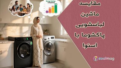 مقایسه جامع ماشین لباسشویی پاکشوما و اسنوا: راهنمای کامل