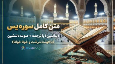 متن کامل سوره یاسین با خط درشت و با ترجمه و تلاوت زیبا استاد شهریار پرهیزکار